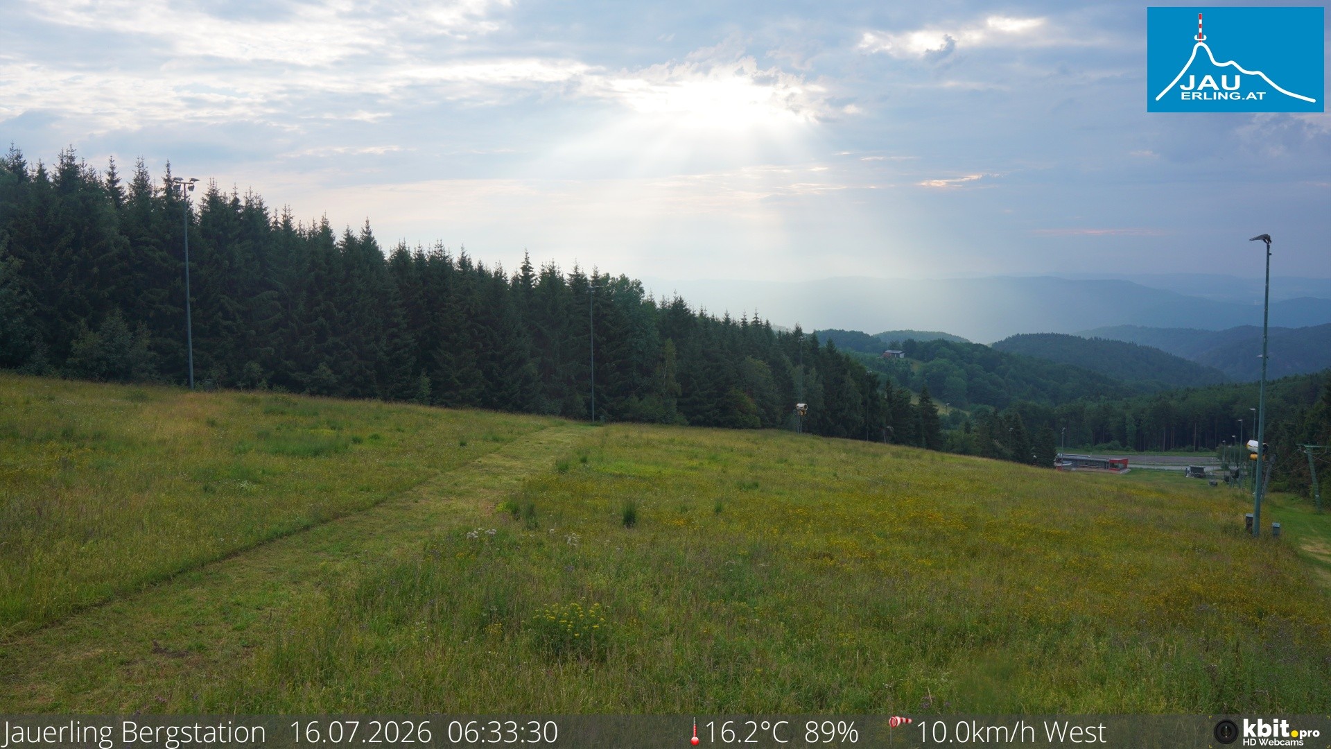 Archived image Webcam Panoramic view - mountain station Jauerling