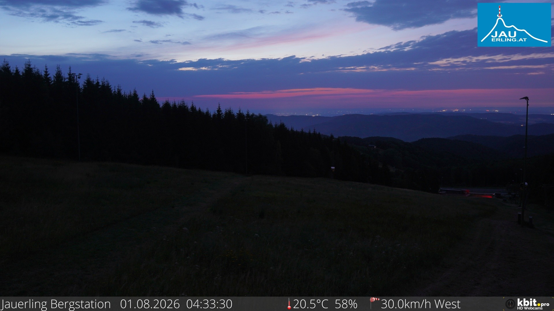 Archived image Webcam Panoramic view - mountain station Jauerling
