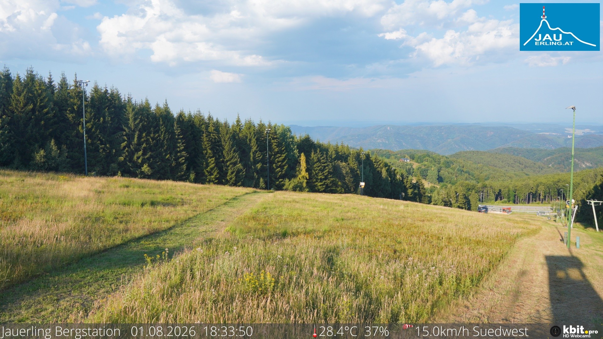 Archived image Webcam Panoramic view - mountain station Jauerling