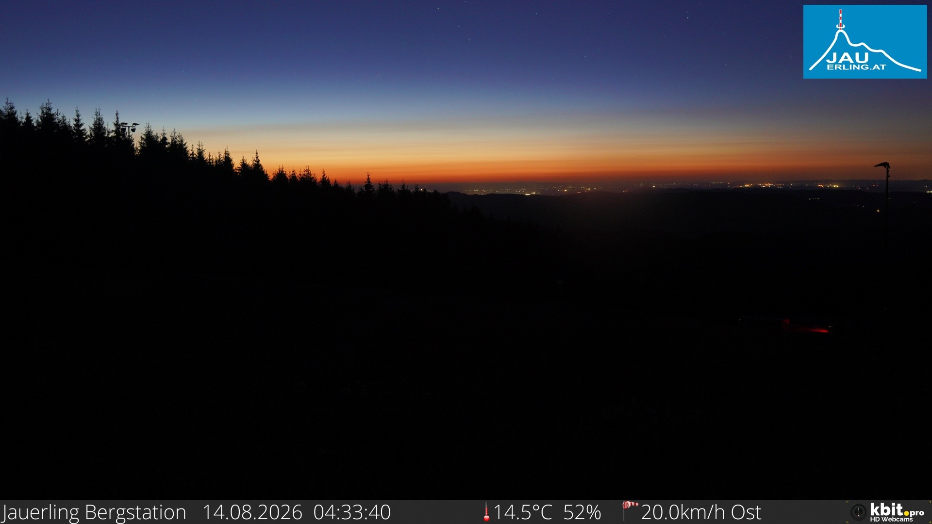 Archived image Webcam Panoramic view - mountain station Jauerling