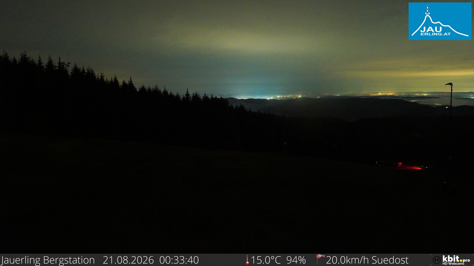 Archived image Webcam Panoramic view - mountain station Jauerling