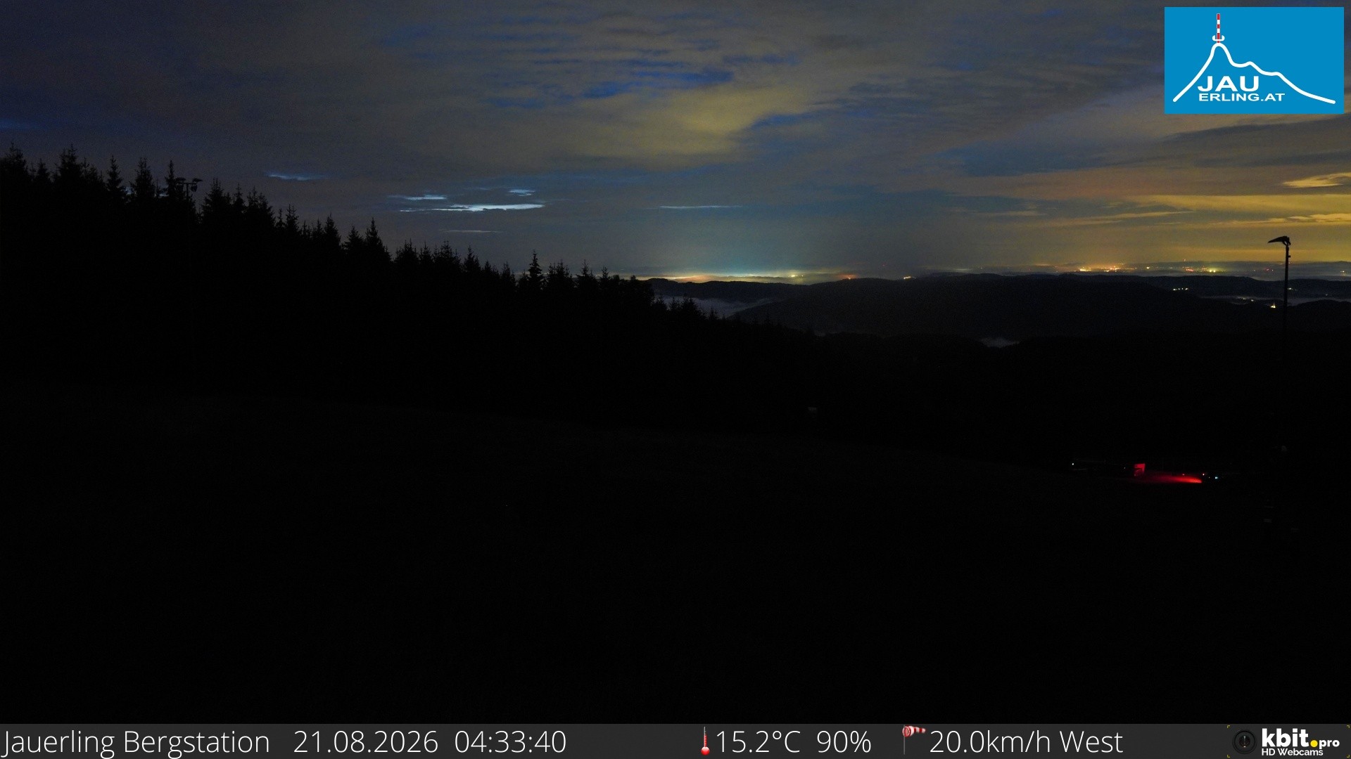 Archived image Webcam Panoramic view - mountain station Jauerling