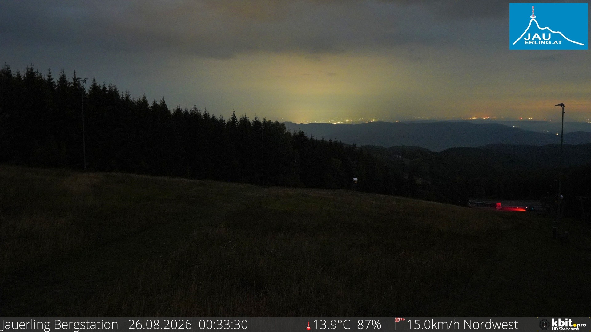 Archived image Webcam Panoramic view - mountain station Jauerling