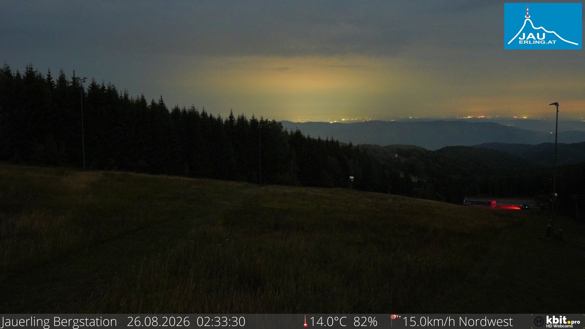 Archived image Webcam Panoramic view - mountain station Jauerling