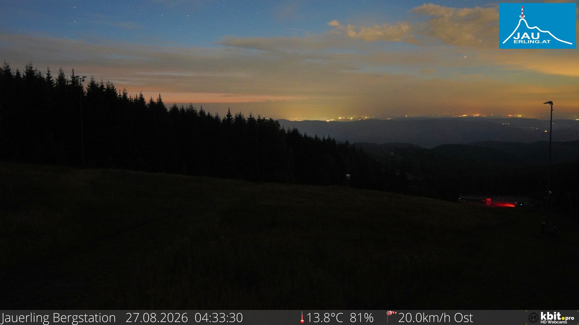 Archived image Webcam Panoramic view - mountain station Jauerling