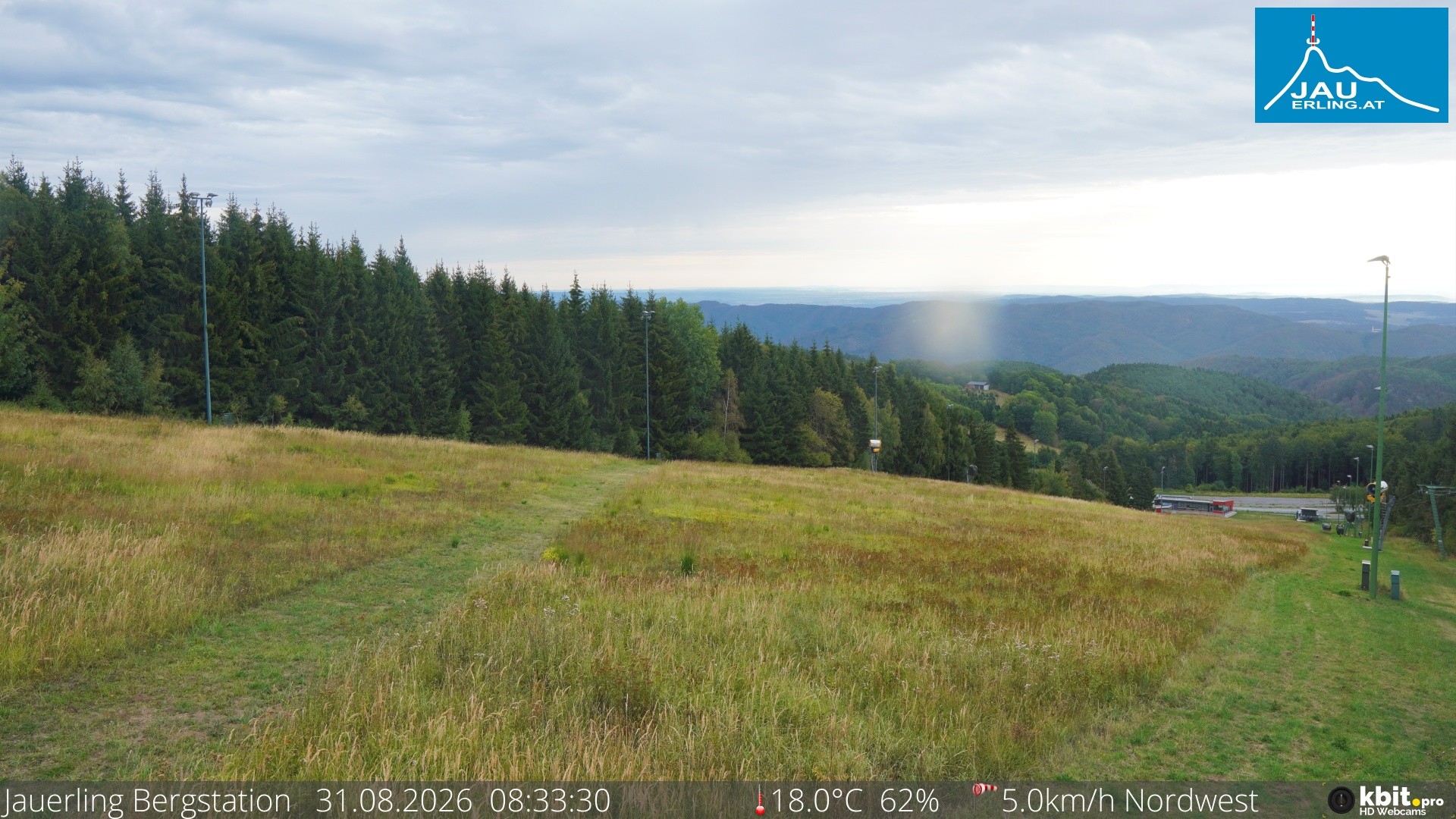 Archived image Webcam Panoramic view - mountain station Jauerling