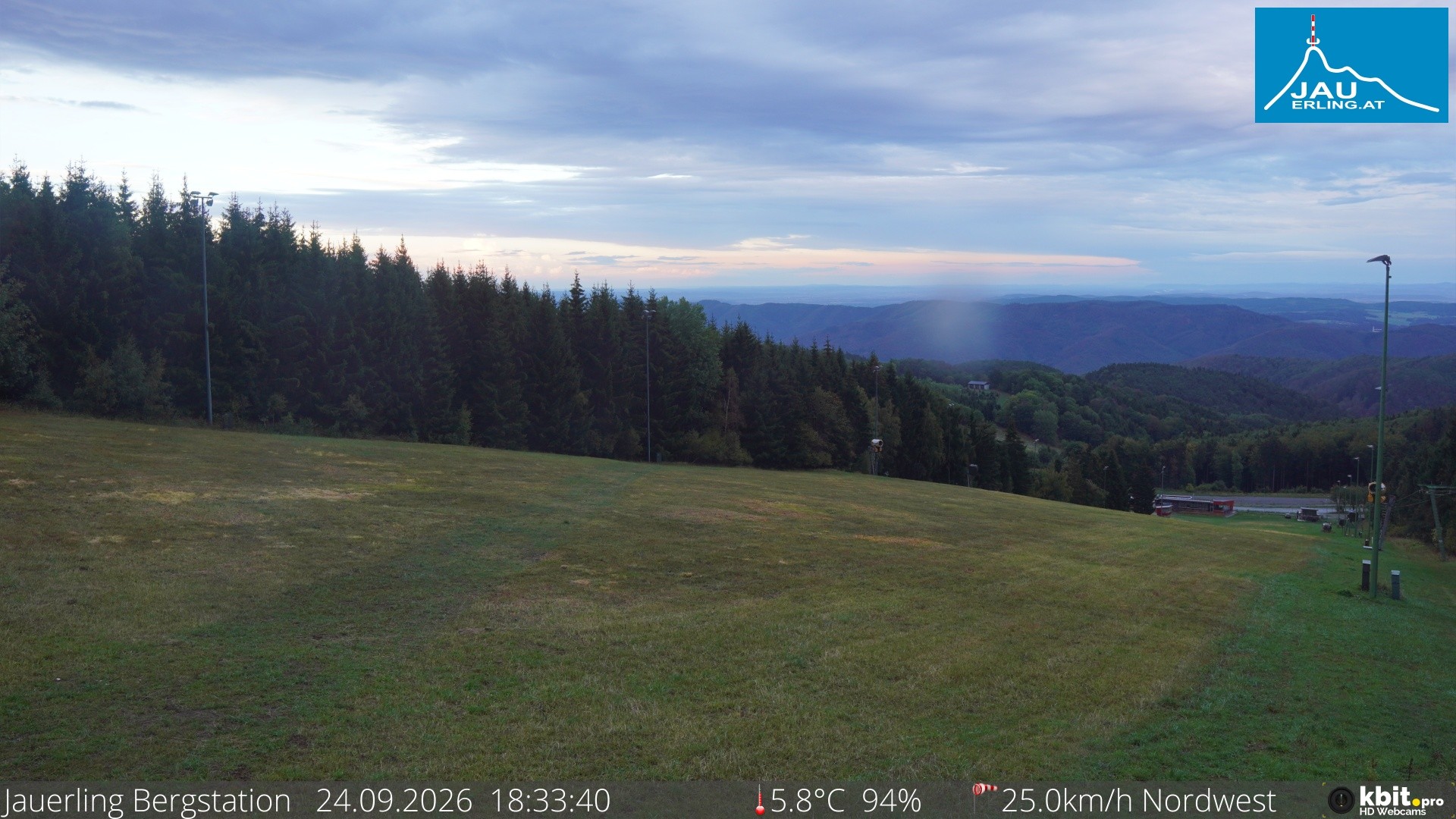 Archived image Webcam Panoramic view - mountain station Jauerling