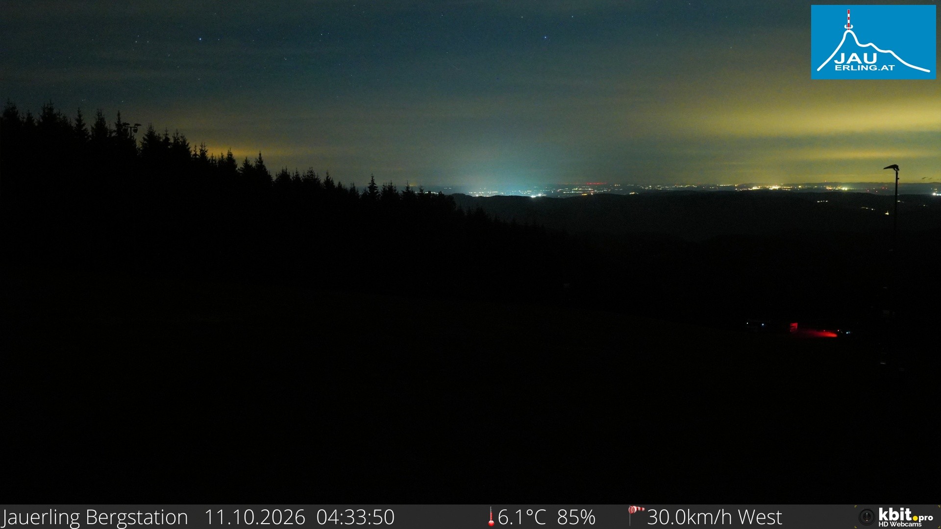 Archived image Webcam Panoramic view - mountain station Jauerling