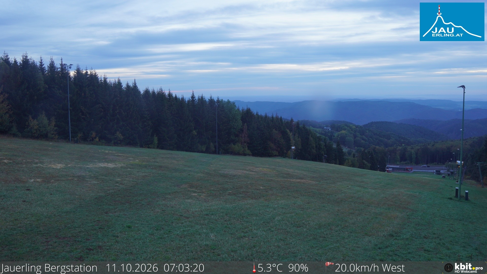 Archived image Webcam Panoramic view - mountain station Jauerling