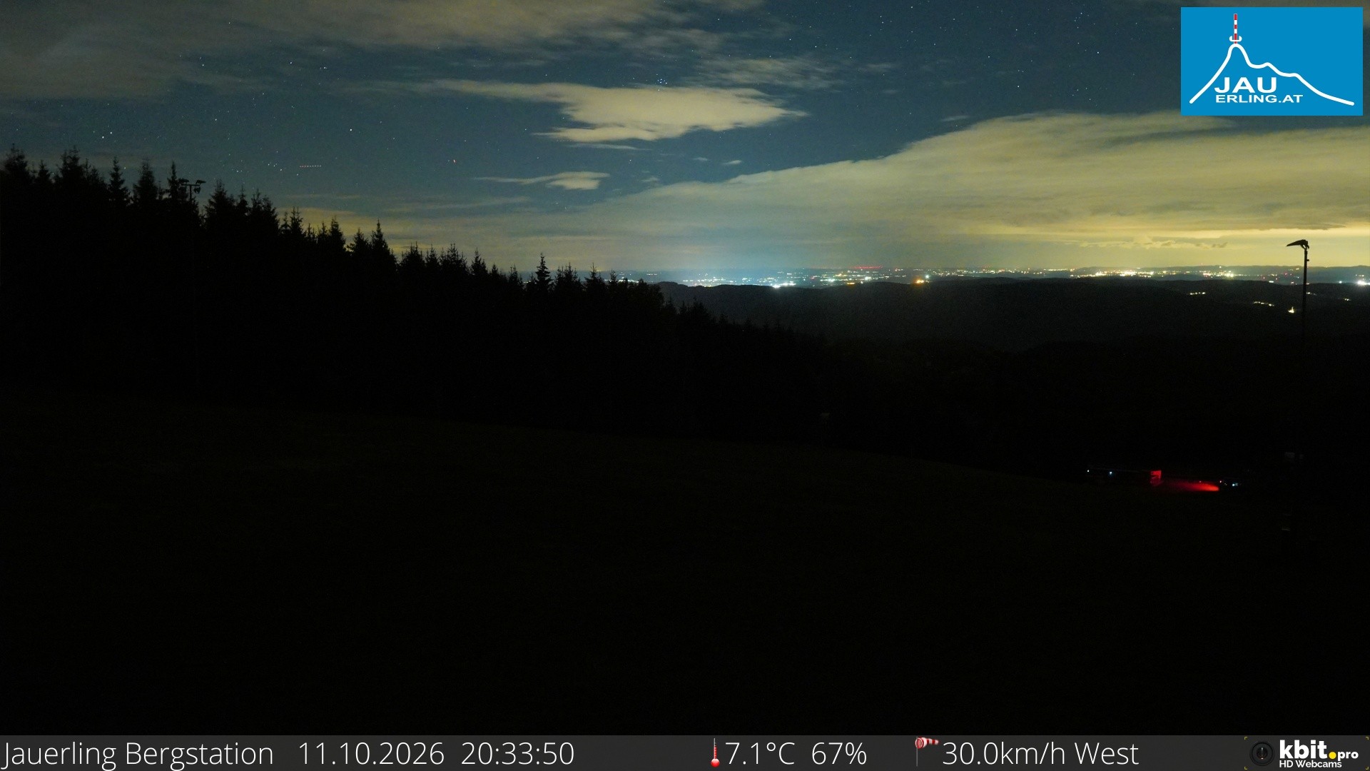 Archived image Webcam Panoramic view - mountain station Jauerling