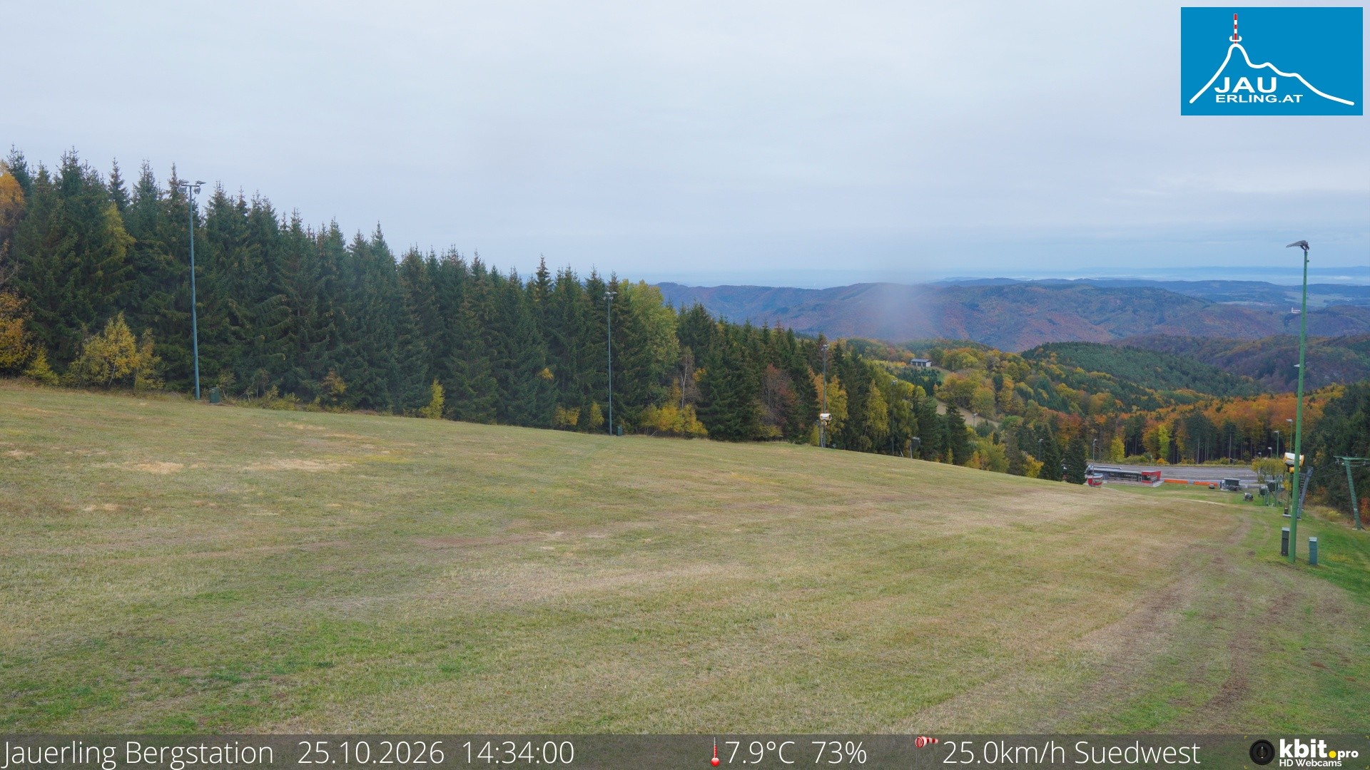 Archived image Webcam Panoramic view - mountain station Jauerling