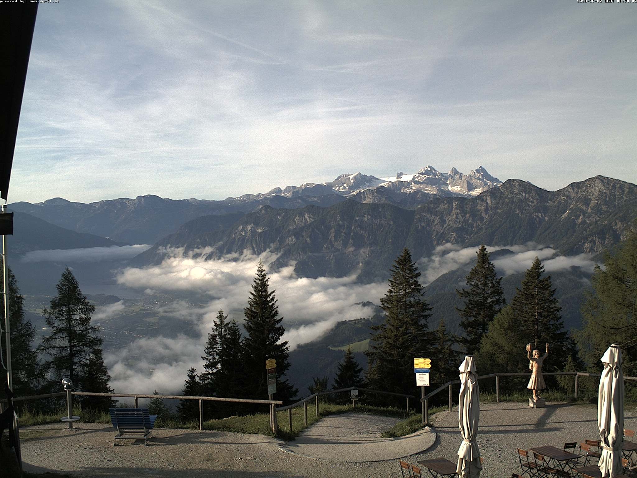 Archiv Foto Webcam Bergstation Katrin (Bad Ischl/Oberösterreich)