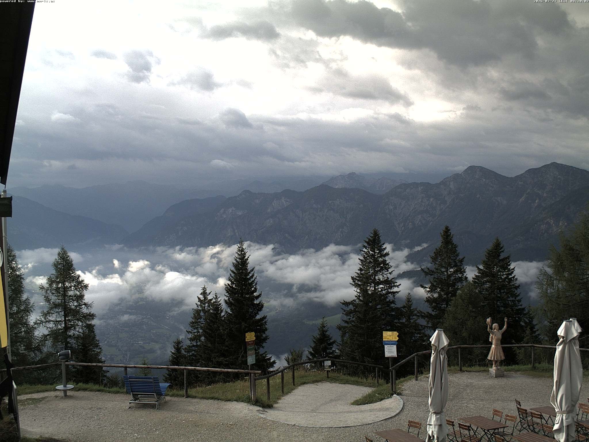 Archiv Foto Webcam Bergstation Katrin (Bad Ischl/Oberösterreich)