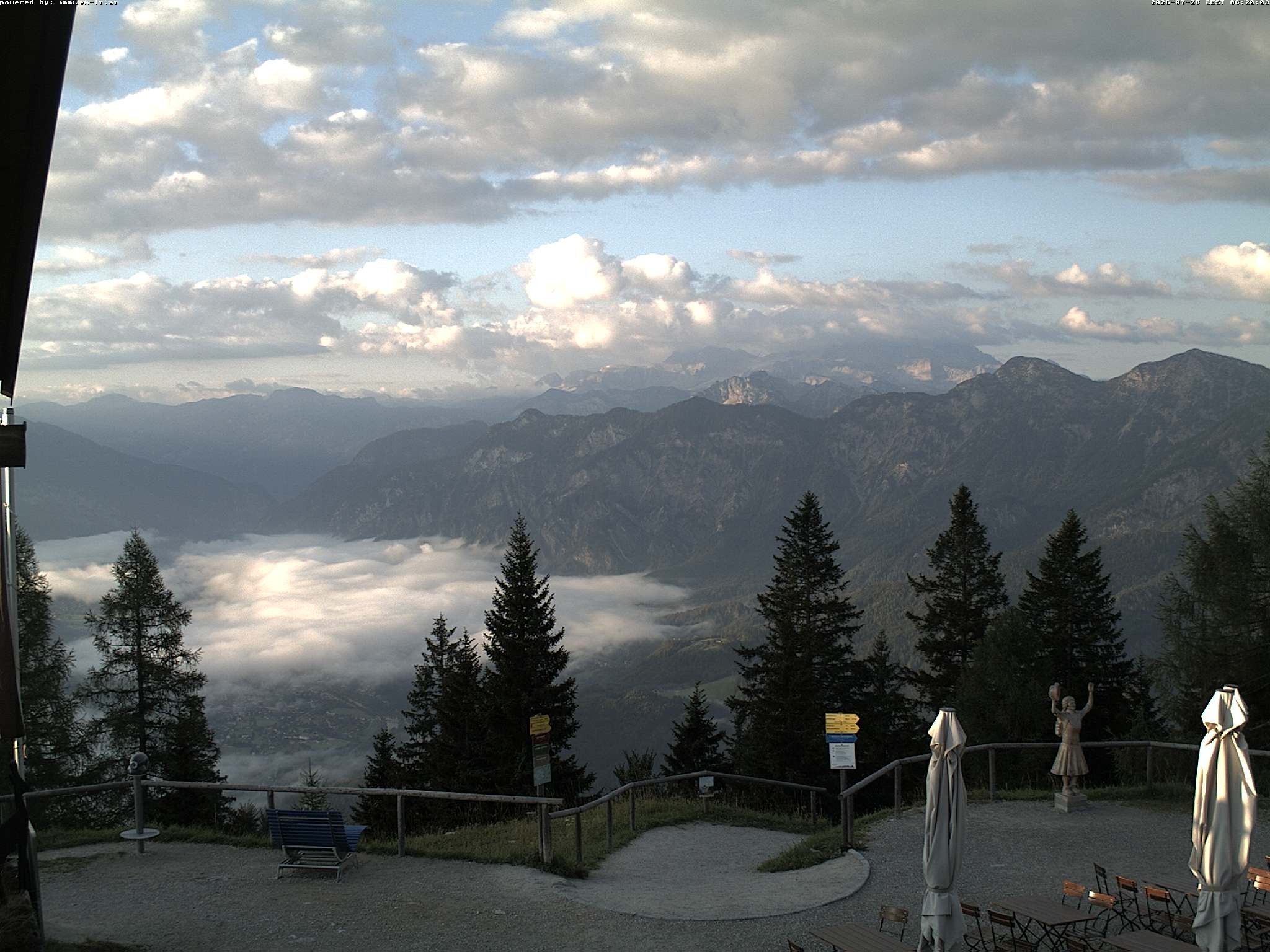 Archived image Webcam Top station Katrin (Bad Ischl/Upper Austria)