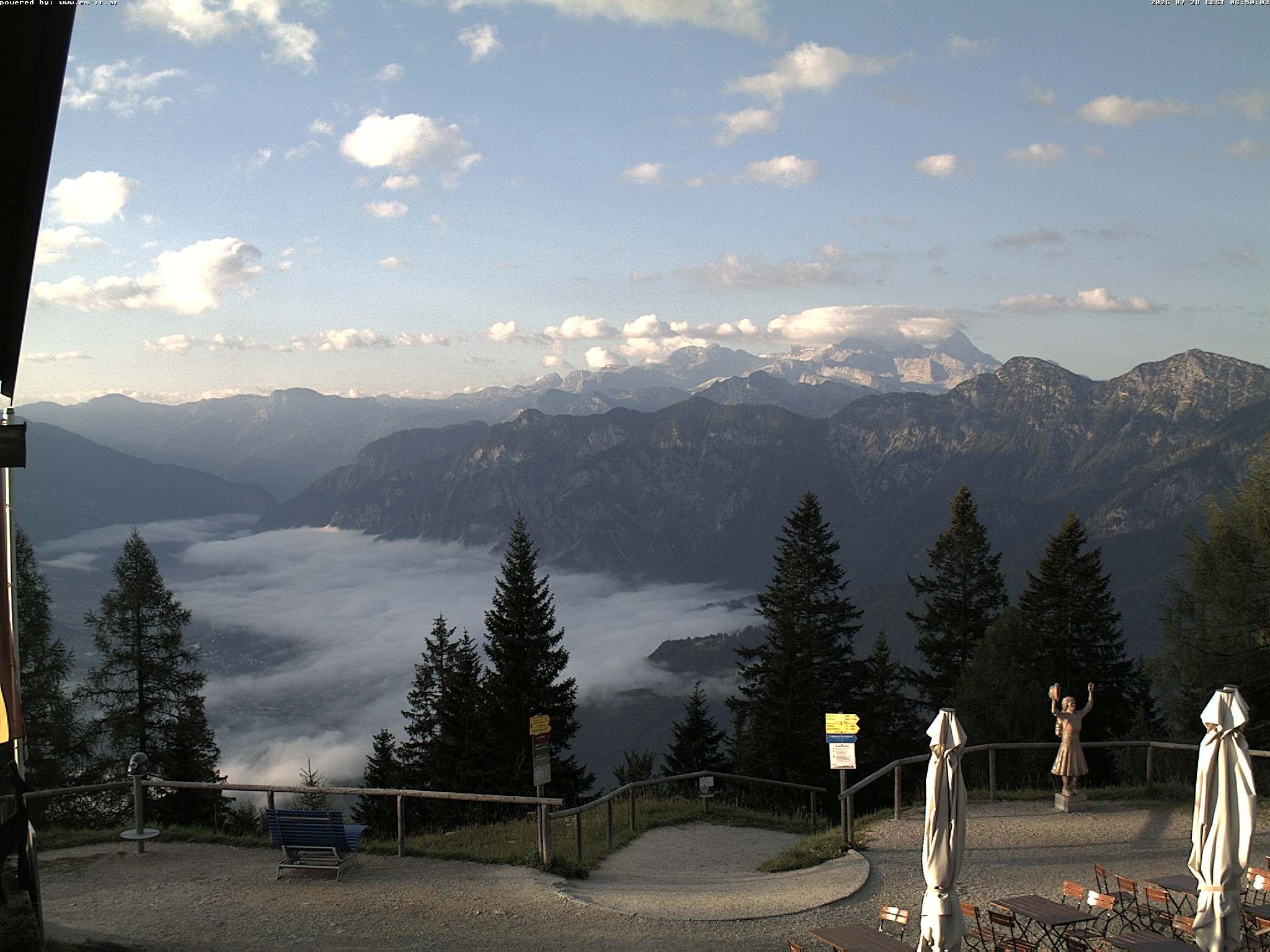 Archived image Webcam Top station Katrin (Bad Ischl/Upper Austria)