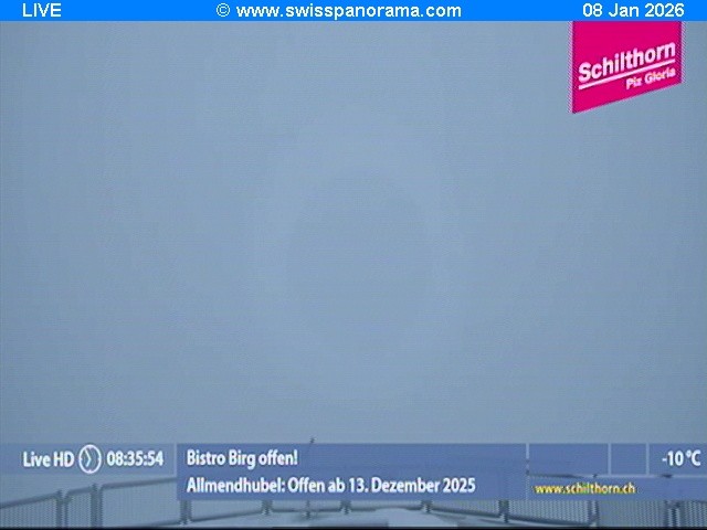 Archiv Foto Webcam Schilthorn (2.970 m)