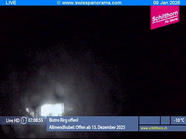 Archived image Webcam Schilthorn (2.970 m)