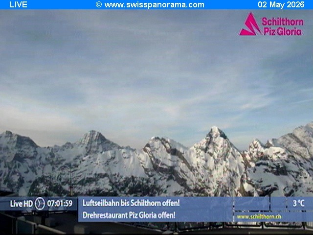 Archiv Foto Webcam Schilthorn (2.970 m)