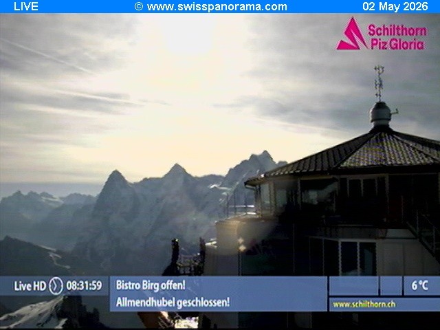 Archiv Foto Webcam Schilthorn (2.970 m)