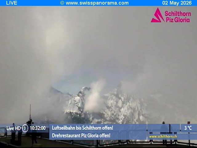 Archiv Foto Webcam Schilthorn (2.970 m)