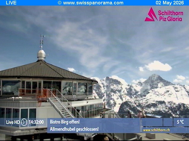 Archiv Foto Webcam Schilthorn (2.970 m)
