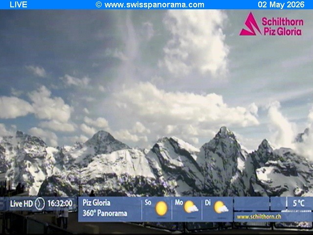 Archived image Webcam Schilthorn (2.970 m)