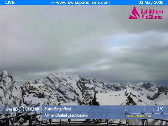 Archiv Foto Webcam Schilthorn (2.970 m)
