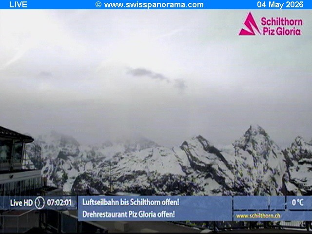 Archiv Foto Webcam Schilthorn (2.970 m)