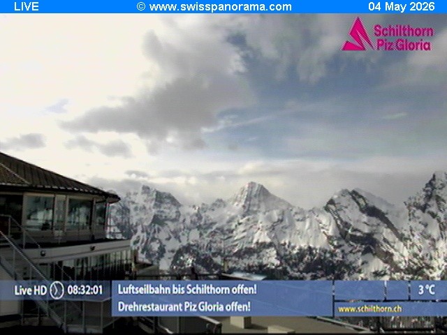 Archiv Foto Webcam Schilthorn (2.970 m)
