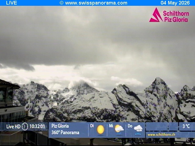 Archiv Foto Webcam Schilthorn (2.970 m)