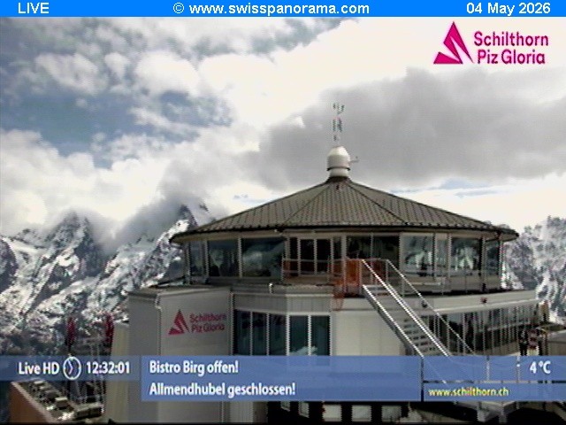 Archiv Foto Webcam Schilthorn (2.970 m)