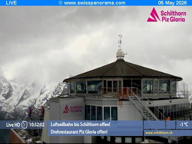 Archiv Foto Webcam Schilthorn (2.970 m)