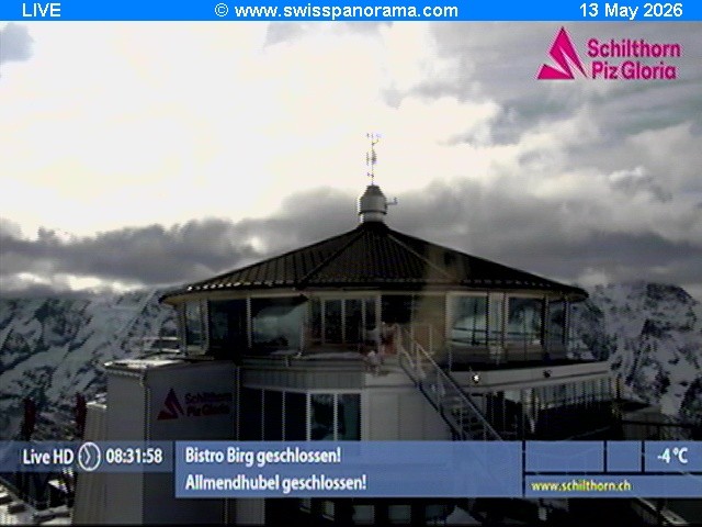 Archiv Foto Webcam Schilthorn (2.970 m)