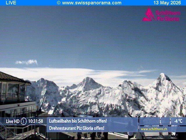 Archiv Foto Webcam Schilthorn (2.970 m)