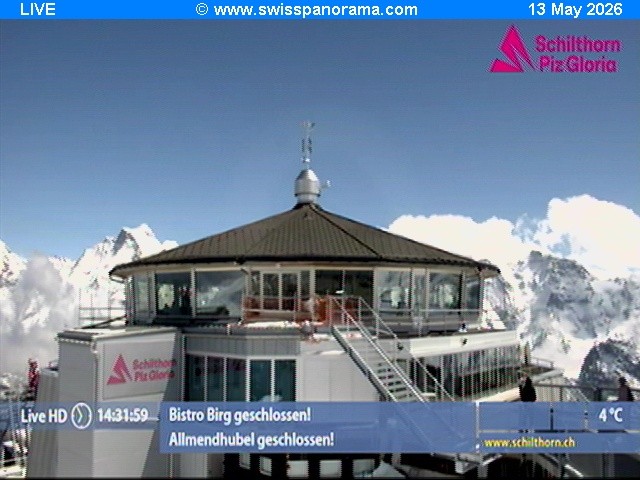 Archiv Foto Webcam Schilthorn (2.970 m)