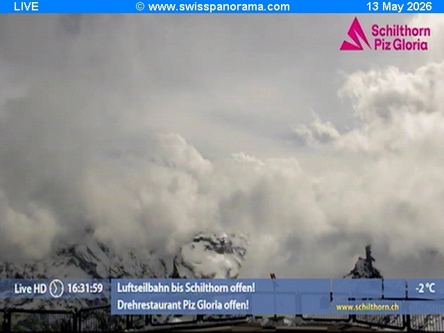 Archived image Webcam Schilthorn (2.970 m)
