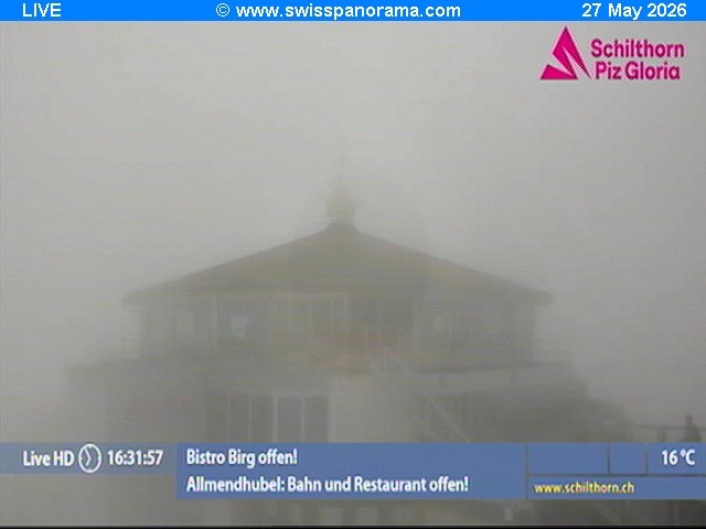 Archived image Webcam Schilthorn (2.970 m)