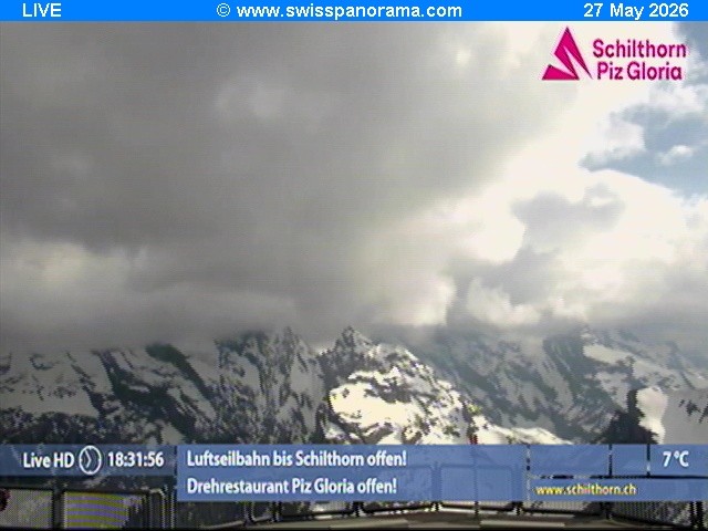 Archived image Webcam Schilthorn (2.970 m)