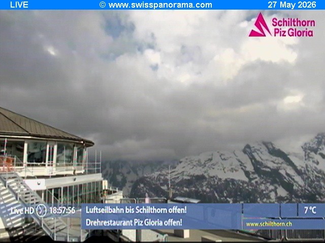 Archived image Webcam Schilthorn (2.970 m)