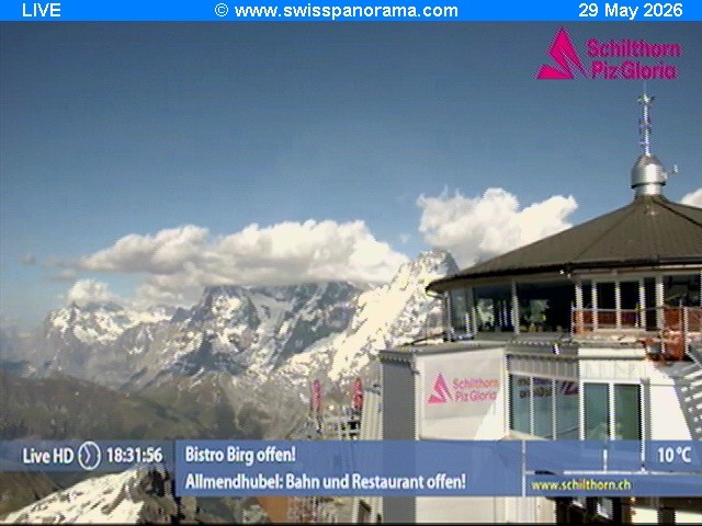 Archiv Foto Webcam Schilthorn (2.970 m)