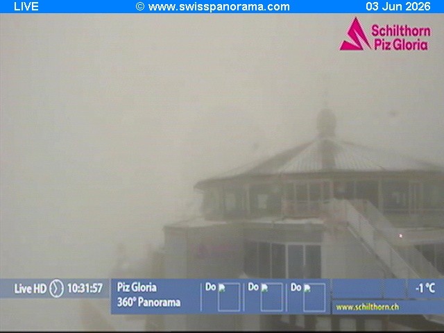 Archived image Webcam Schilthorn (2.970 m)