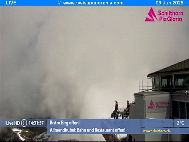 Archiv Foto Webcam Schilthorn (2.970 m)