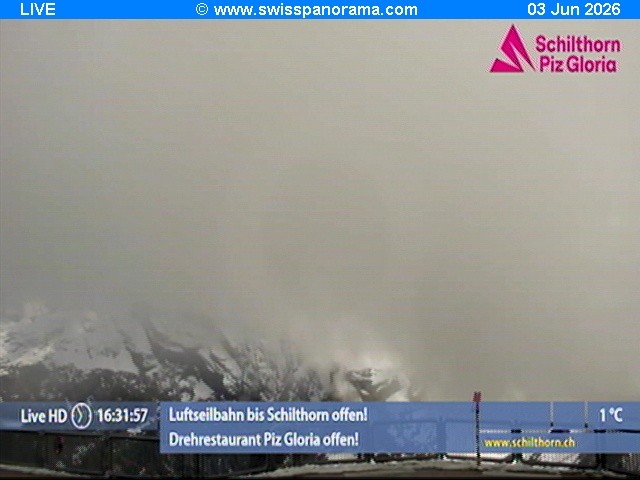 Archiv Foto Webcam Schilthorn (2.970 m)