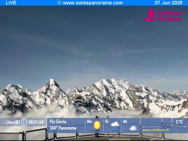 Archiv Foto Webcam Schilthorn (2.970 m)