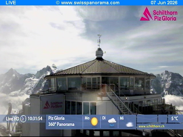 Archiv Foto Webcam Schilthorn (2.970 m)
