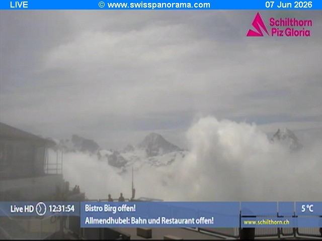 Archiv Foto Webcam Schilthorn (2.970 m)