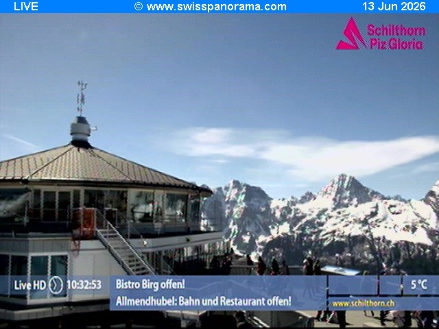 Archived image Webcam Schilthorn (2.970 m)