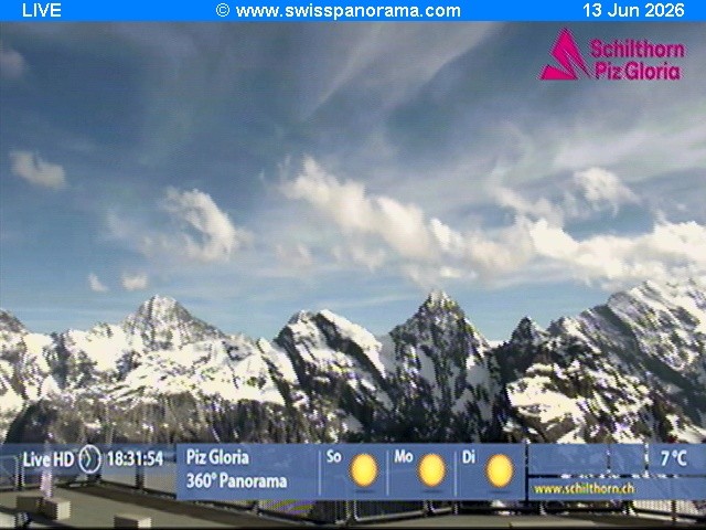 Archived image Webcam Schilthorn (2.970 m)