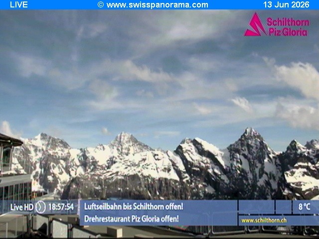 Archived image Webcam Schilthorn (2.970 m)