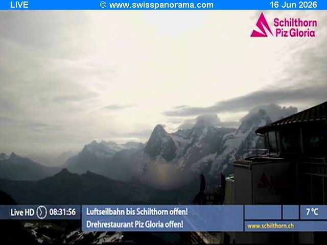 Archiv Foto Webcam Schilthorn (2.970 m)